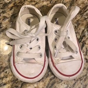 Toddler Size 4 White Converse Sneakers